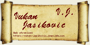 Vukan Jasiković vizit kartica